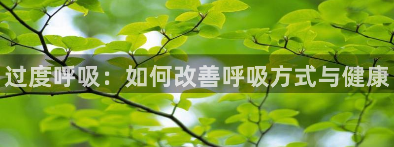 omofun动漫官方官网：过度呼吸：如何改善呼吸方式与健康